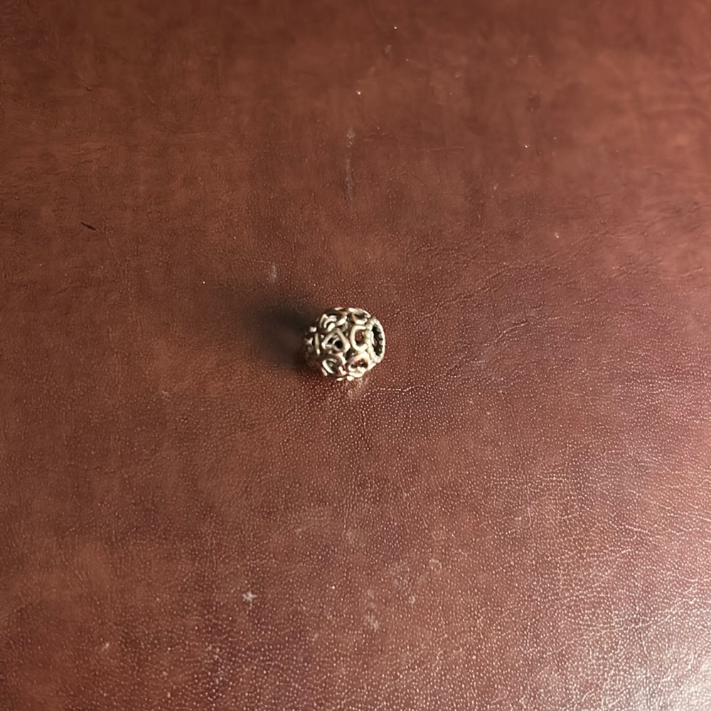 Rose gold large cut out heart charm